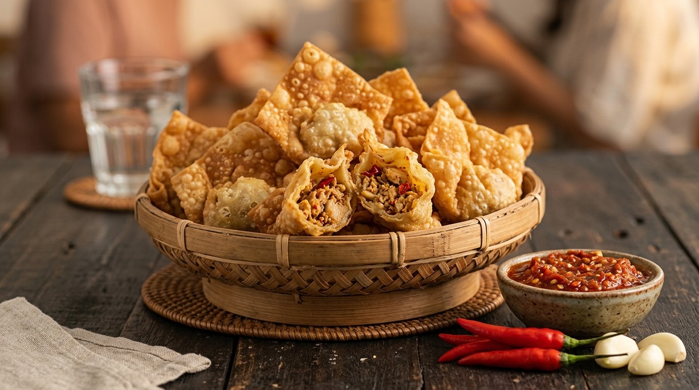 Pangsit Pedis (pittige Pangsit)