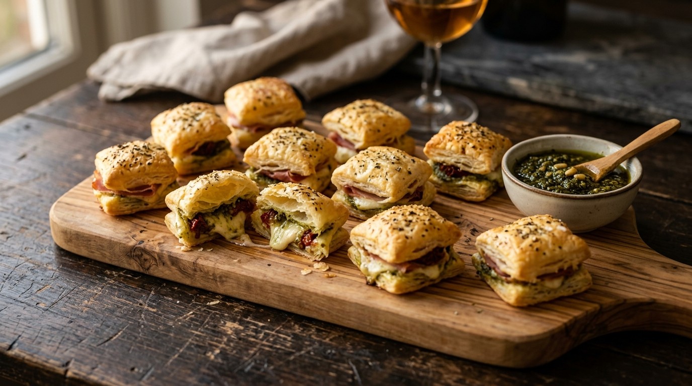 Panini Bladerdeeghapjes recept Panini Bladerdeeghapjes recept