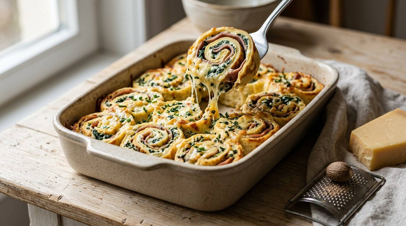Pannenkoekenrolletjes met Hamvulling
