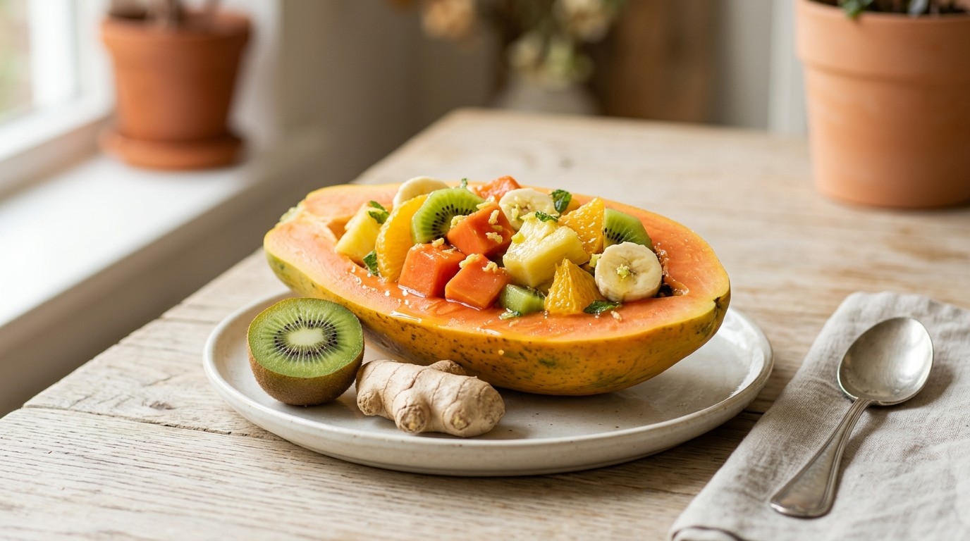 Papaya Fruitsalade recept Papaya Fruitsalade recept