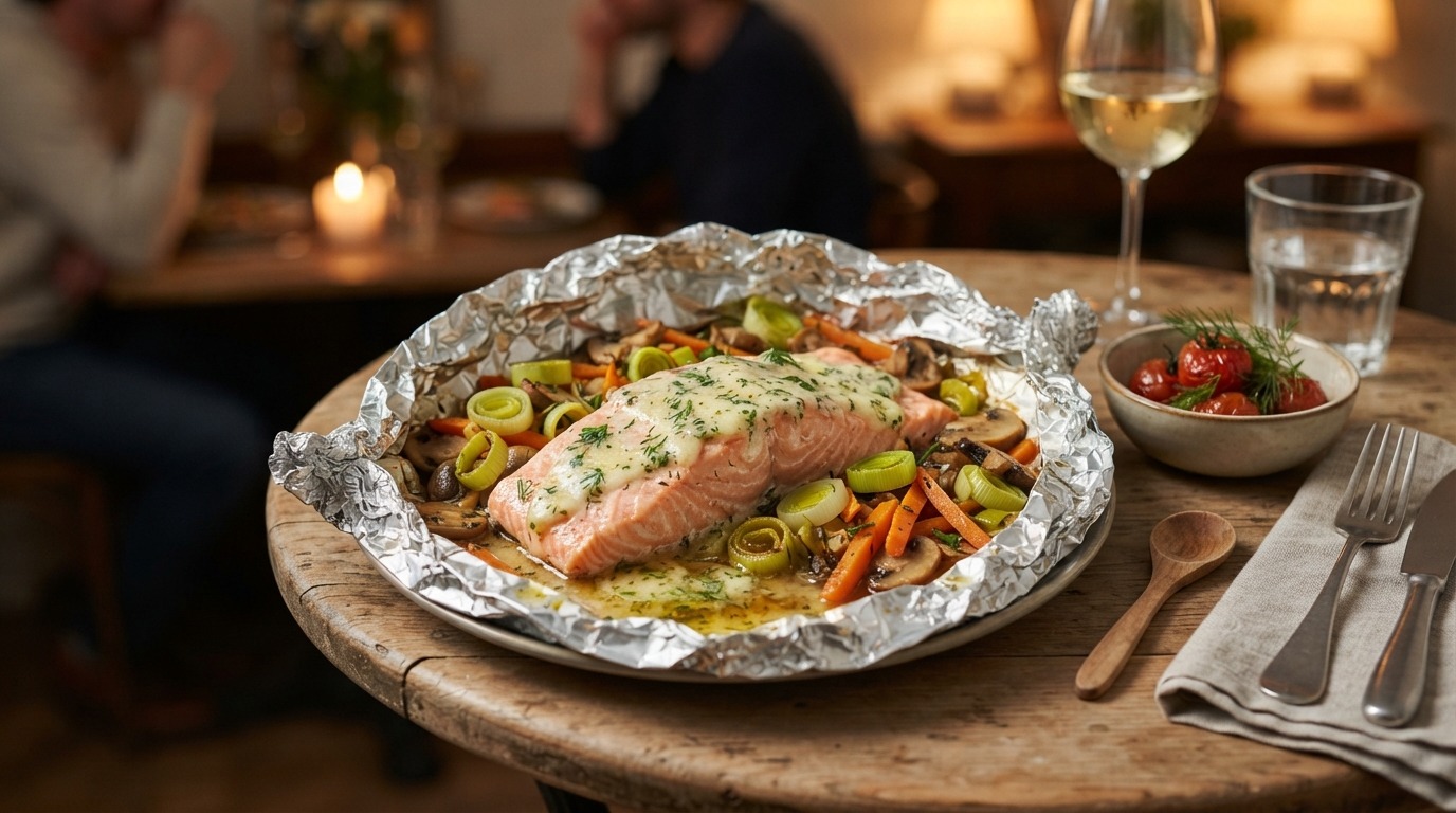 Papillotte van Zalm met Boursin