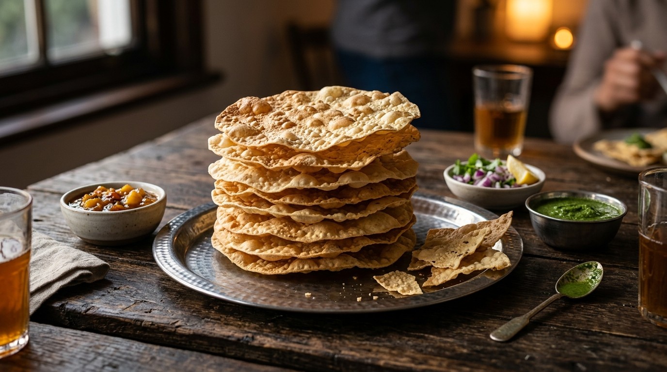 Pappadums (linzenkoek)