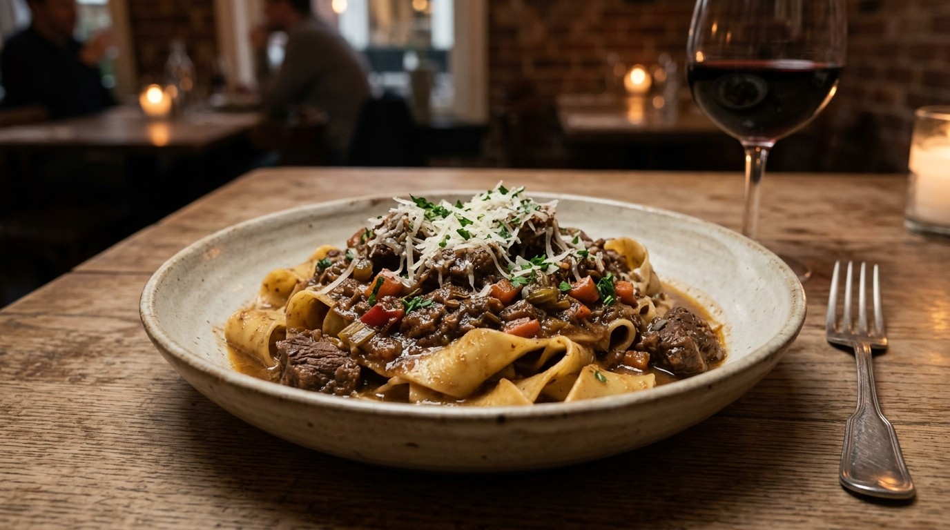 Pappardelle met Ragout