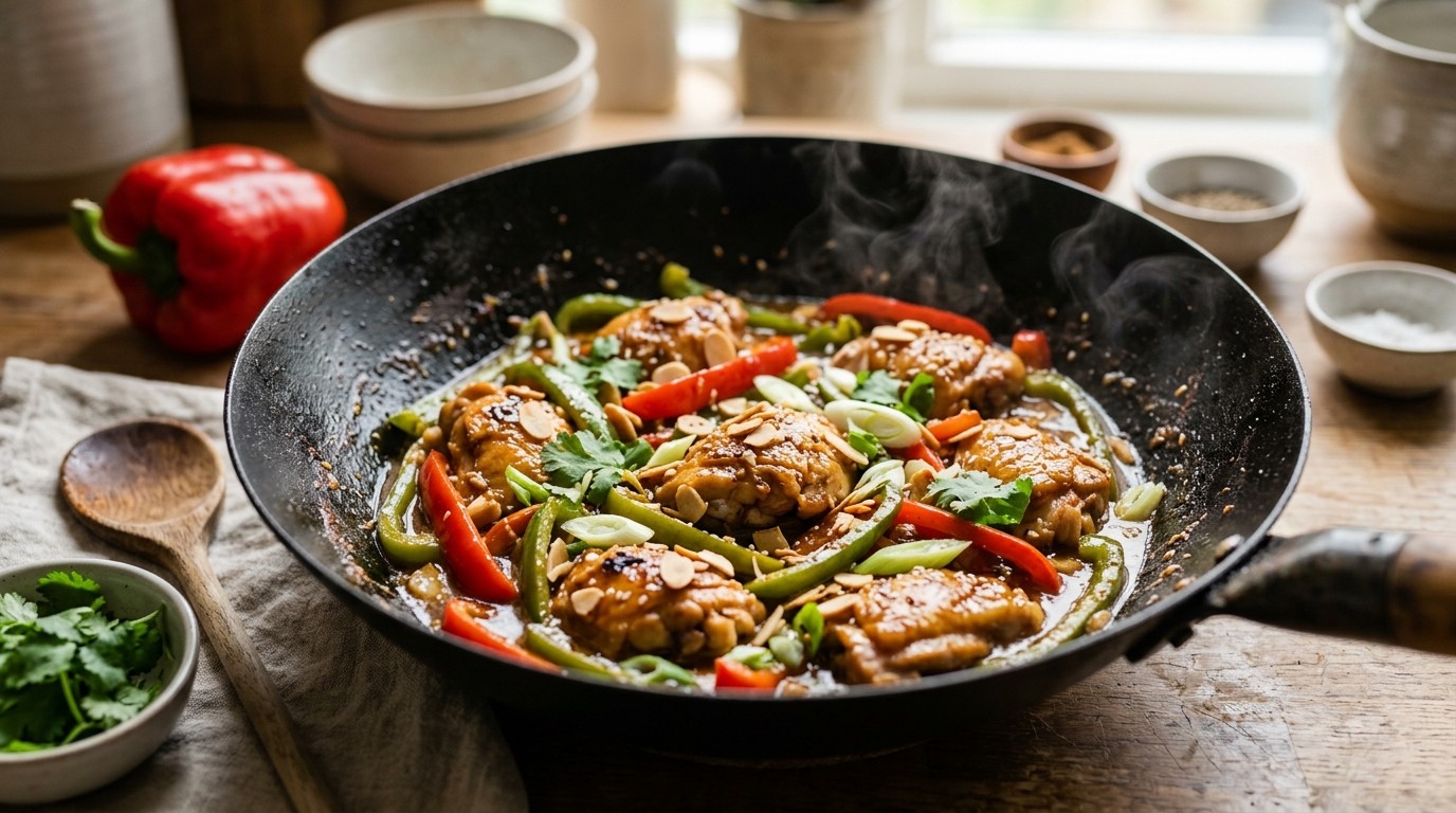 Paprika en kip in Oosterse Honingsaus