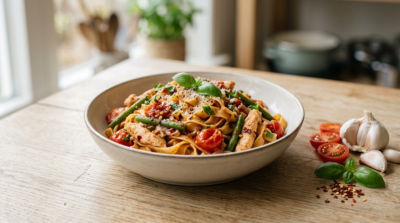 Pasta met Chili - Tomatensaus recept Pasta met Chili - Tomatensaus recept