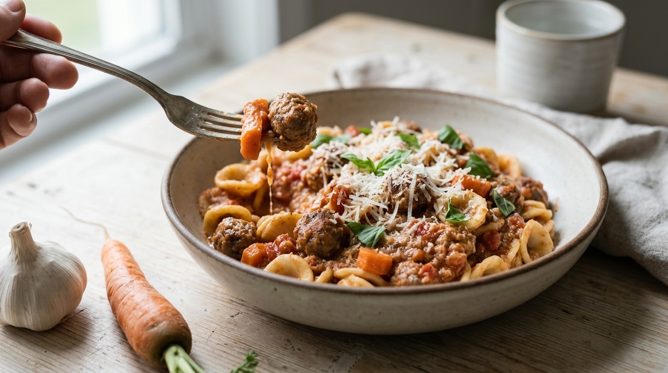 Pasta met Gehaktballetjes