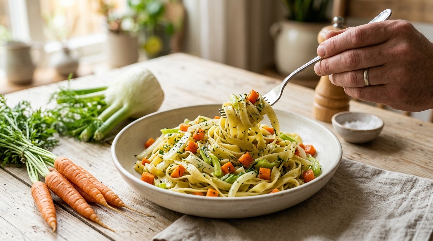 Pasta met Knapperige Groenten recept Pasta met Knapperige Groenten recept
