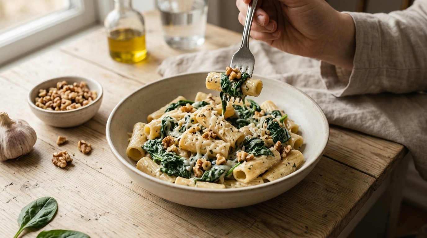 Pasta met Spinazie