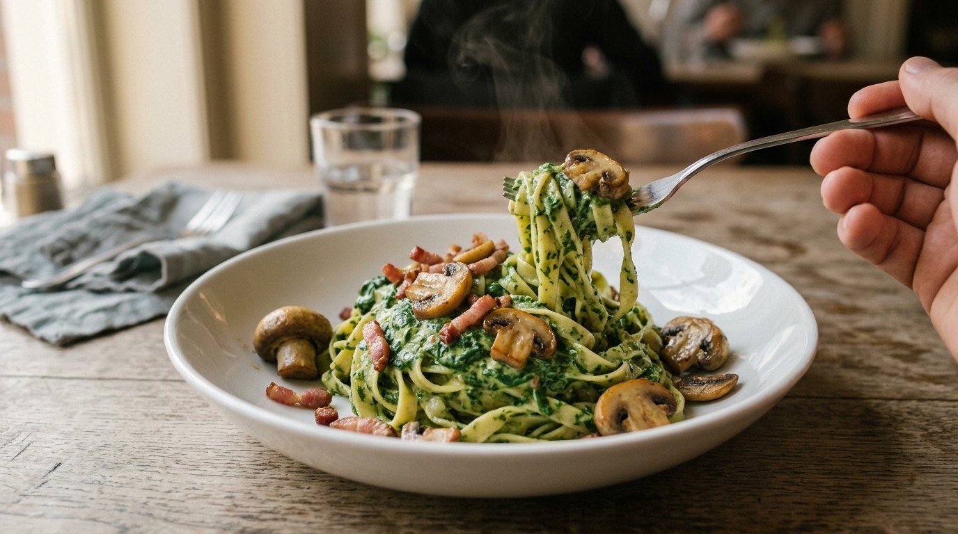 Pasta met Spinaziesaus