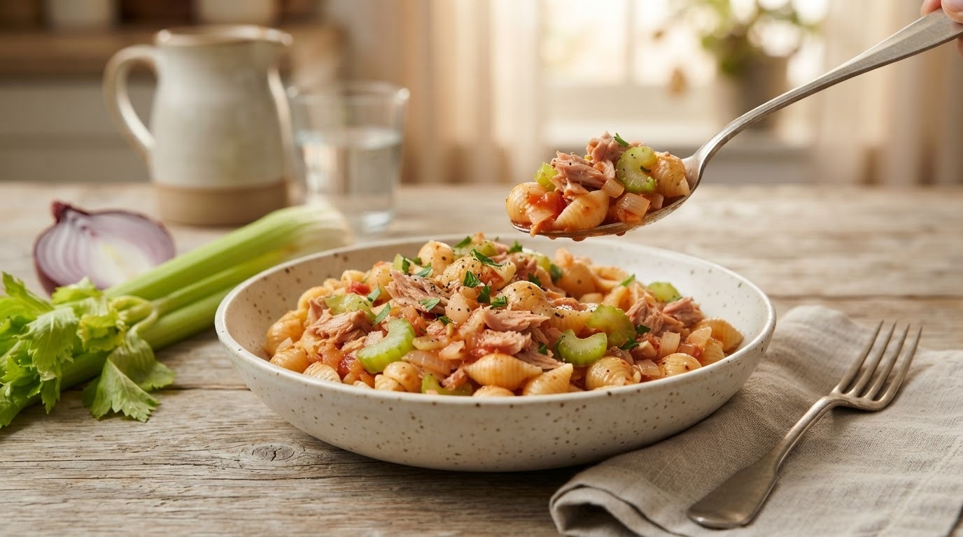 Pasta met Tonijn en Bleekselderij
