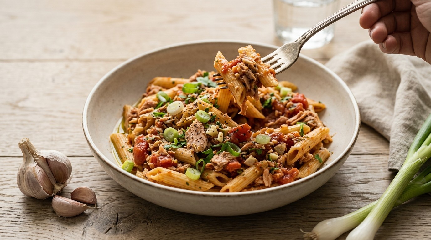 Pasta met Tonijn-tomatensaus