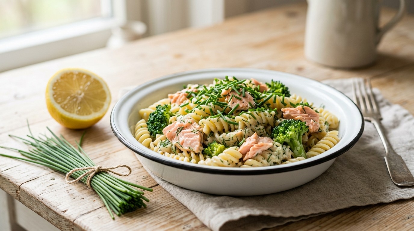 Pasta met Zalm-broccolisaus