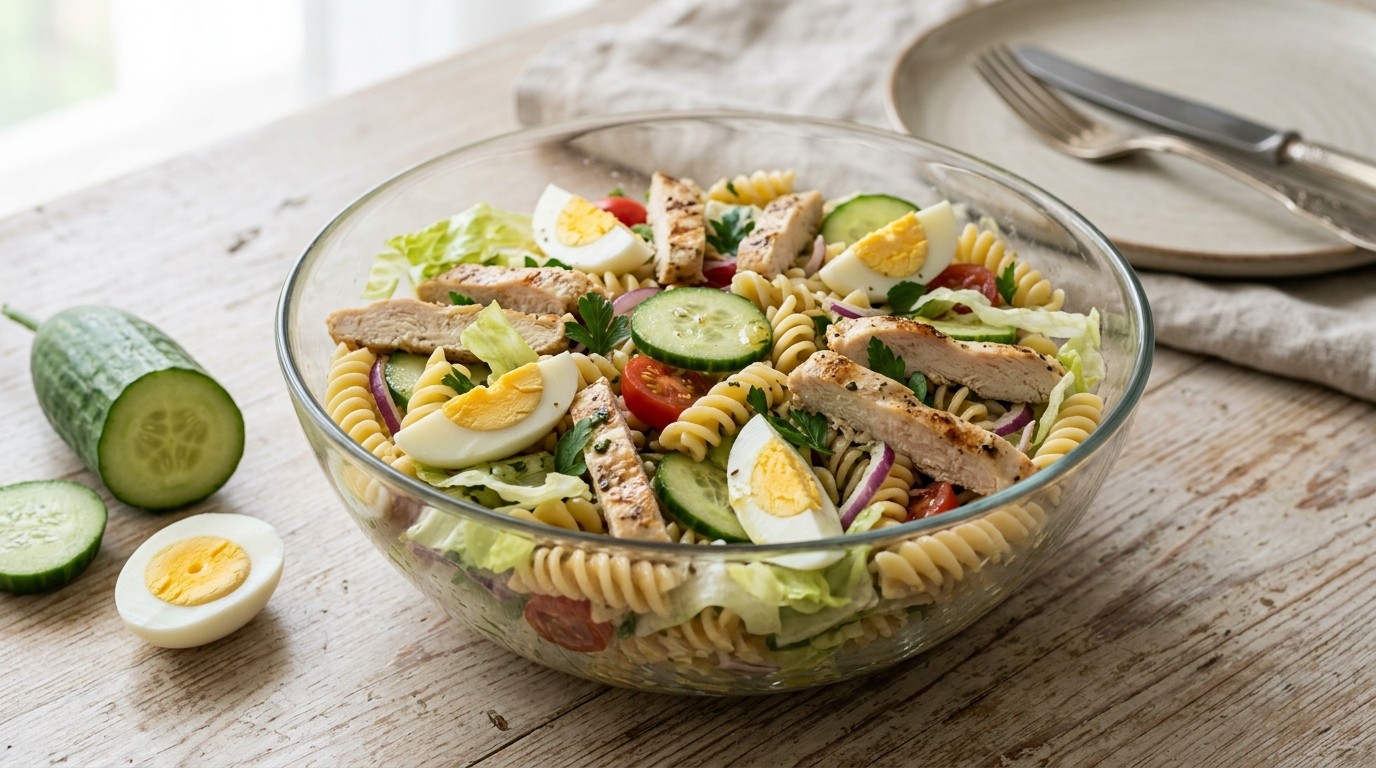 Pastasalade kip