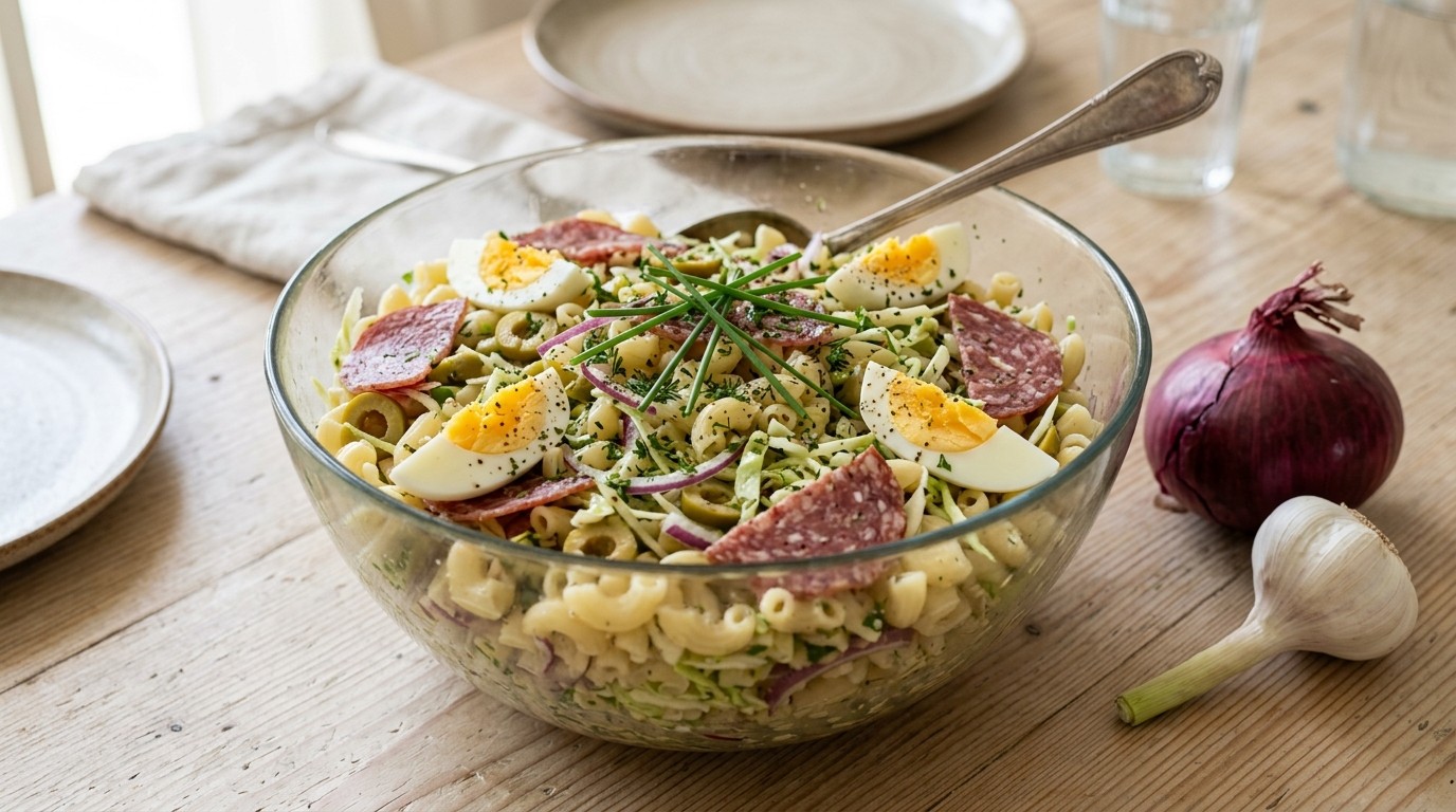 Pastasalade met Knoflook recept Pastasalade met Knoflook recept