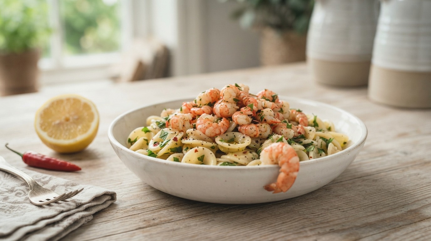 Pastasalade met Rivierkreeftjes