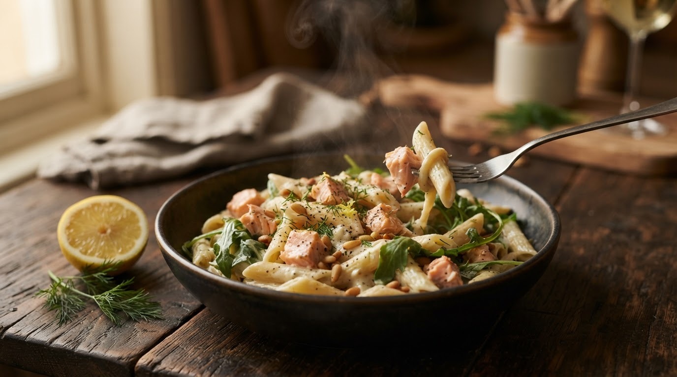 Penne met Zalm