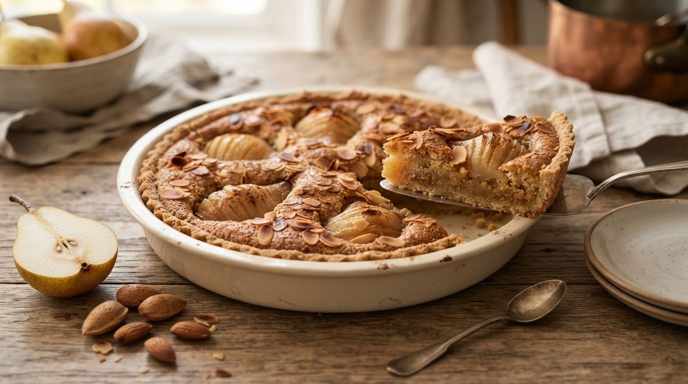 Peren-amandeltaart recept Peren-amandeltaart recept