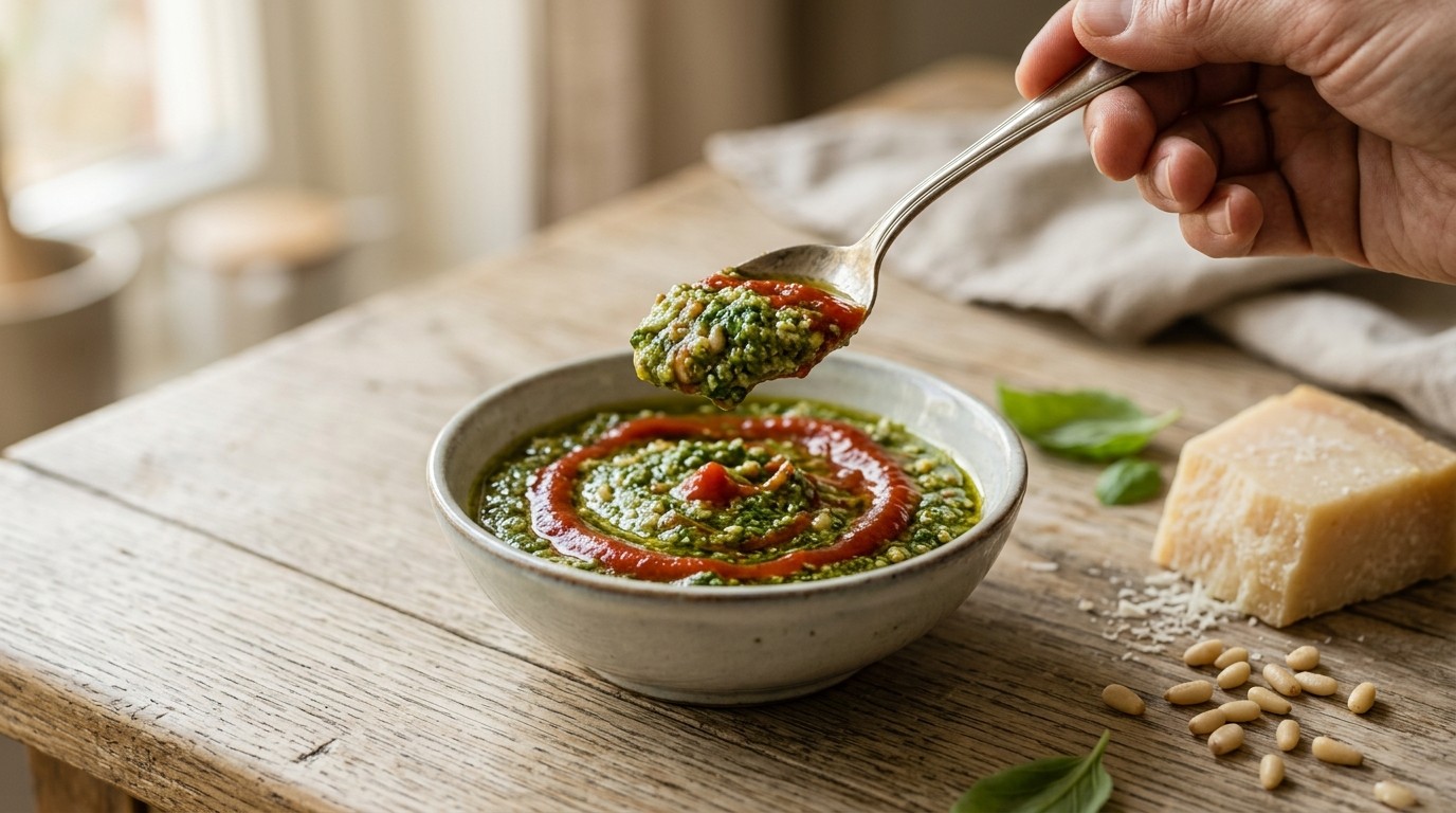 Pesto met Ketchup