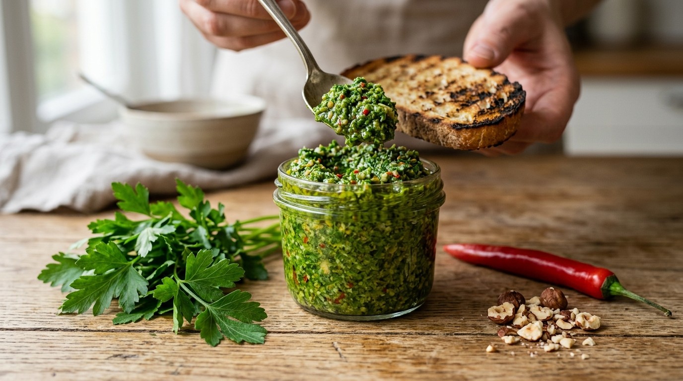 Peterselie-chili-pesto