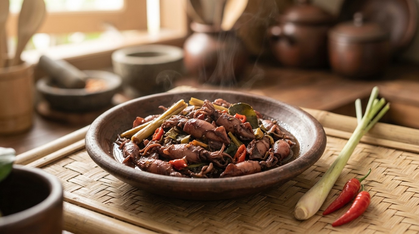 Piendang Tjoemi (gekruide Inktvis) recept Piendang Tjoemi (gekruide Inktvis) recept