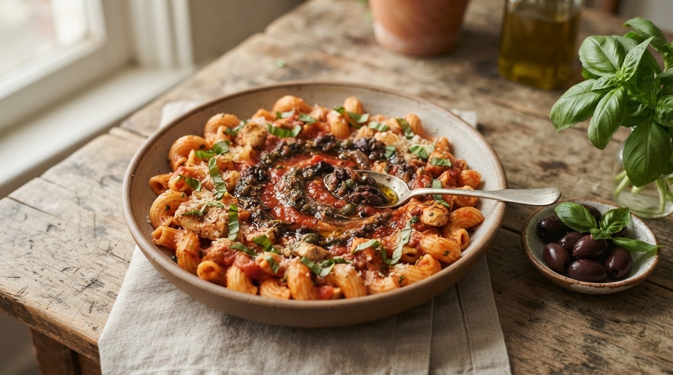Pipe Rigate met Tomatensaus en Olijventapenade recept Pipe Rigate met Tomatensaus en Olijventapenade recept