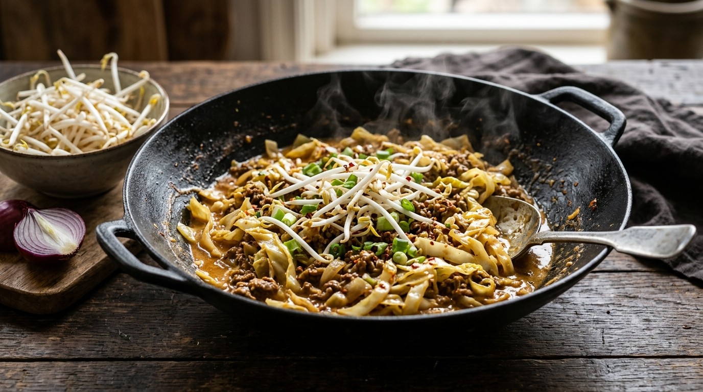 Pittig Koolgerecht met Gehakt