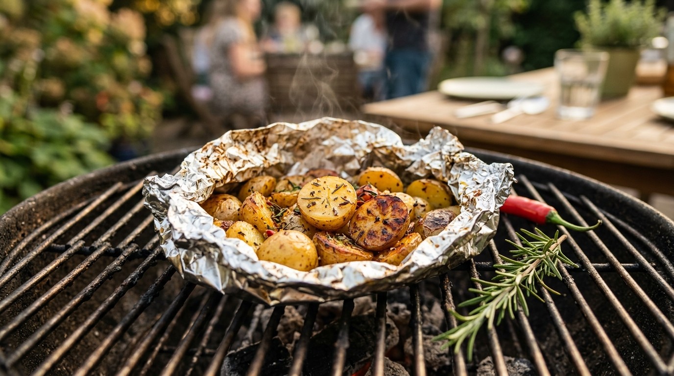 Pittige Aardappelpakketjes Voor op BBQ