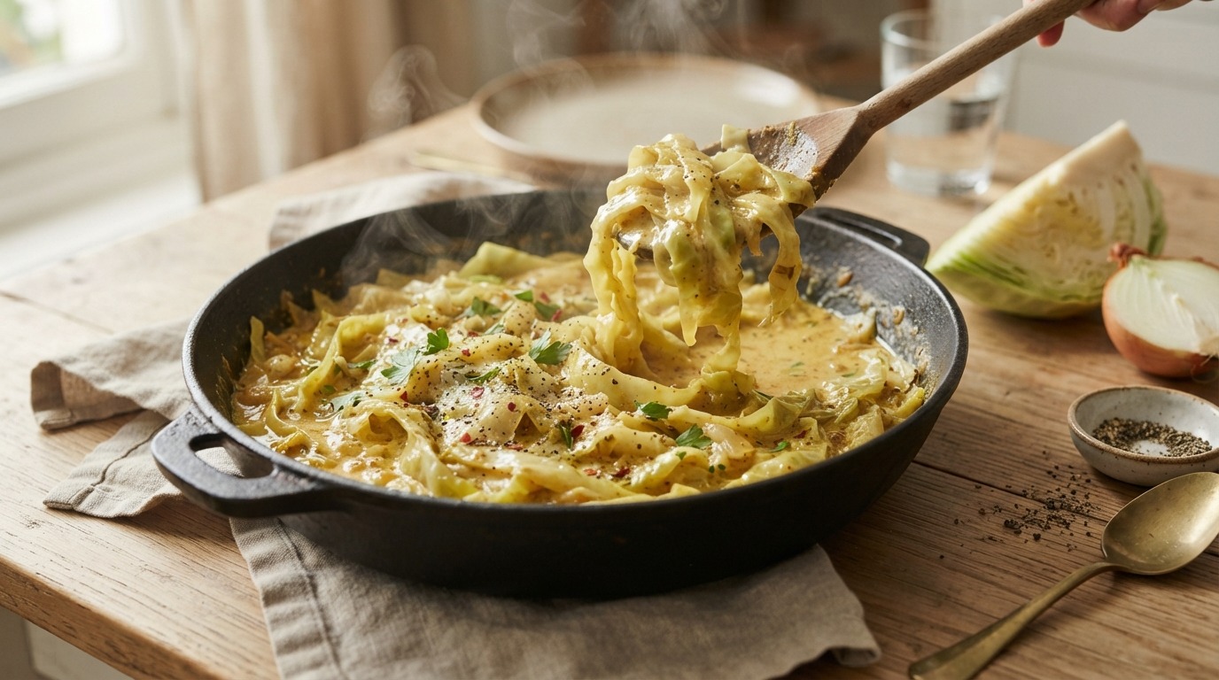 Pittige Spitskool a la Creme recept Pittige Spitskool a la Creme recept