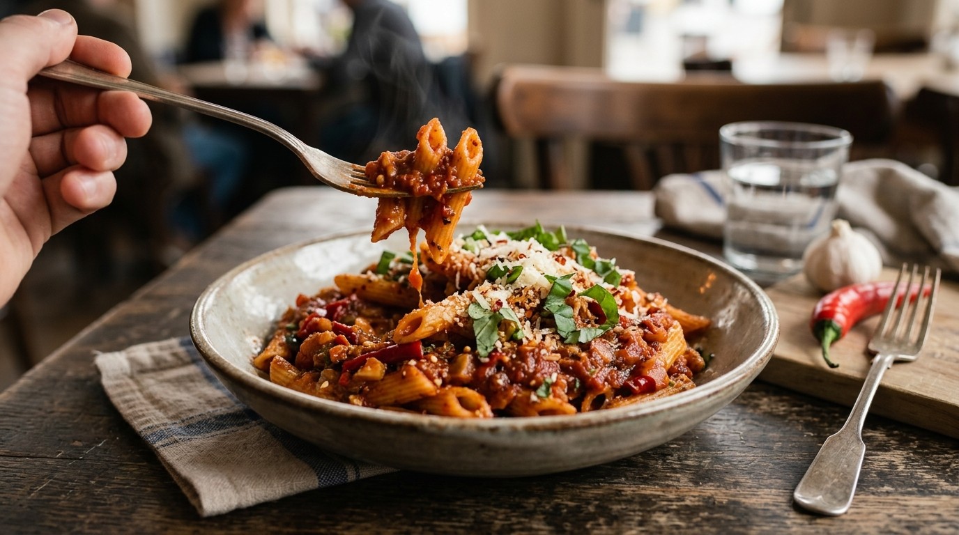 Pittige Tomatensaus met Penne
