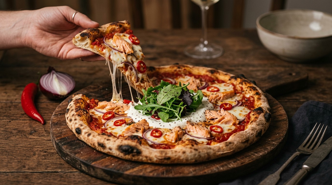 Pittige Vispizza recept Pittige Vispizza recept