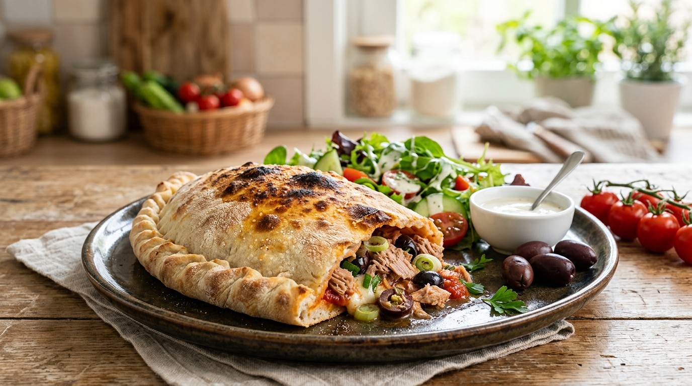 Pizza Calzone met Tonijn recept Pizza Calzone met Tonijn recept