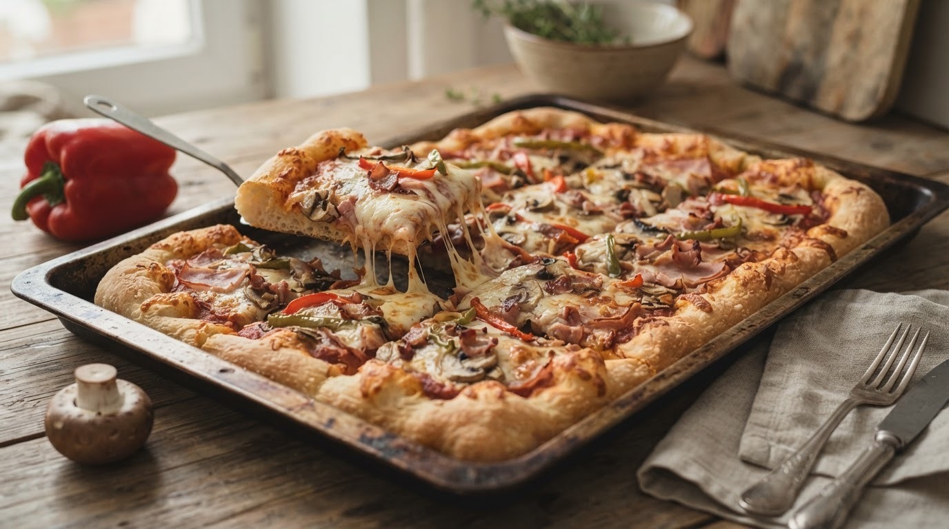 Pizza Voor 2 Grote Platen