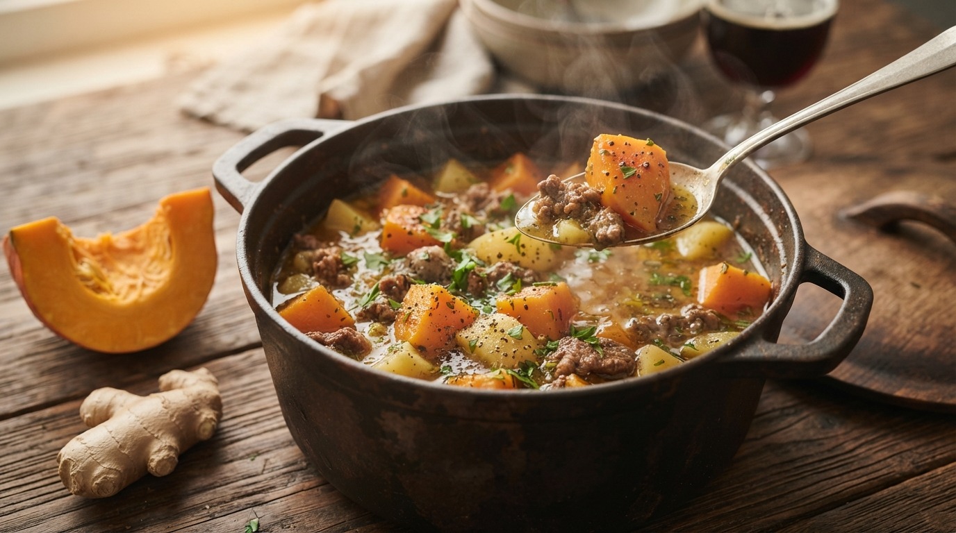 Pompoen Stoofschotel met Gehakt recept Pompoen Stoofschotel met Gehakt recept