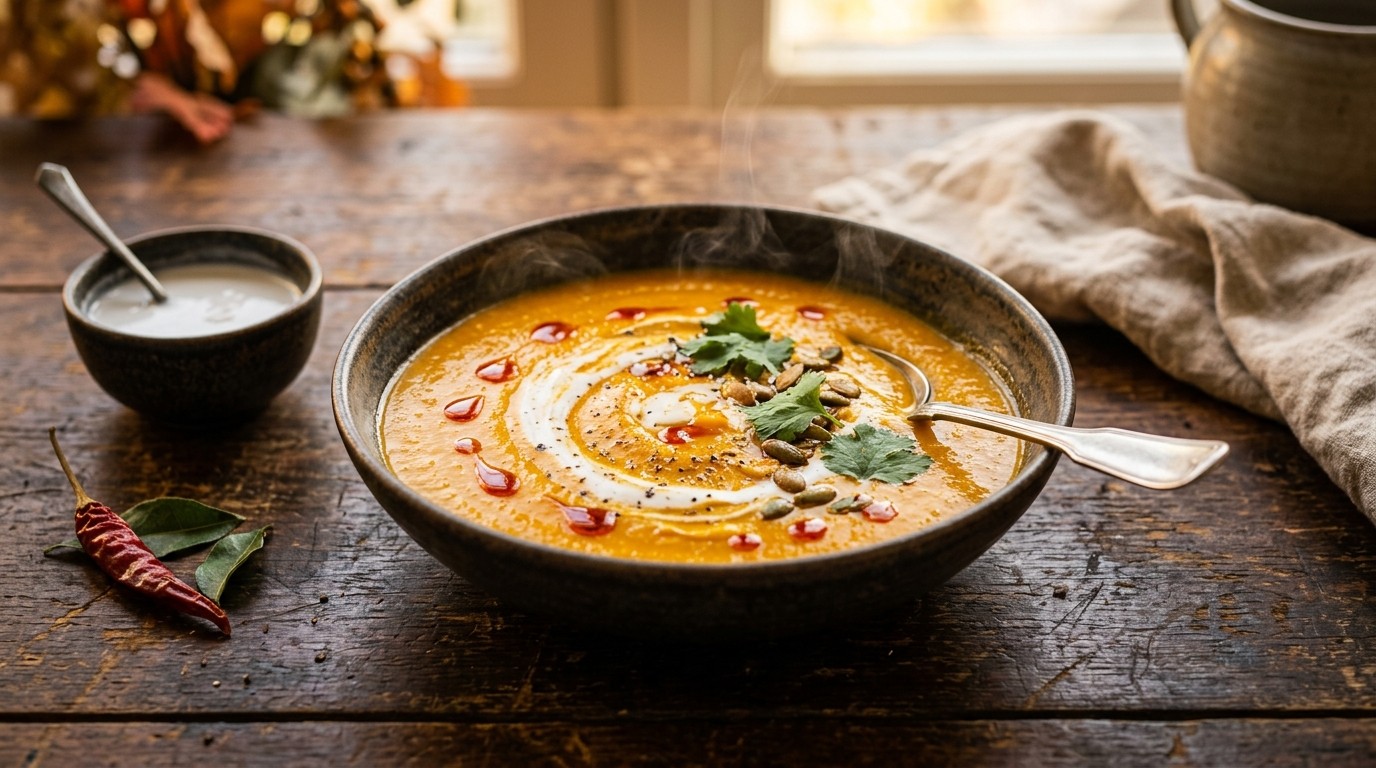 Pompoensoep (met Curry en Kokos)
