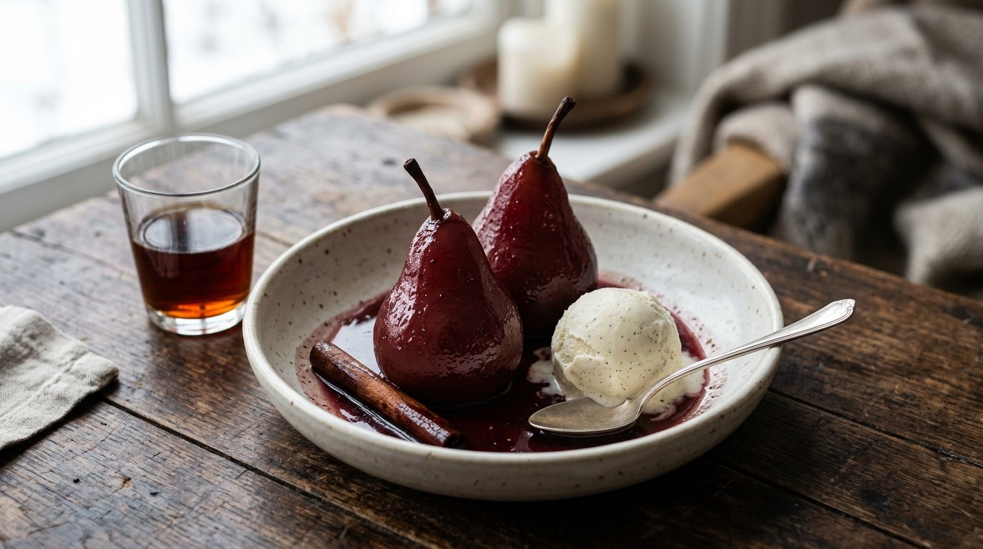 Port Peertjes met Vanille ijs recept Port Peertjes met Vanille ijs recept