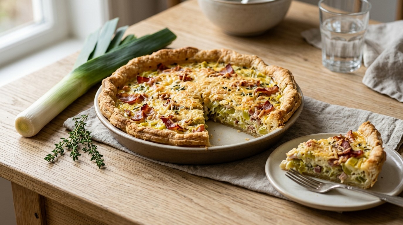 Preiquiche met Spekreepjes