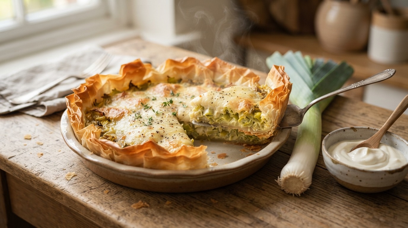 Preitaart met Creme Fraiche