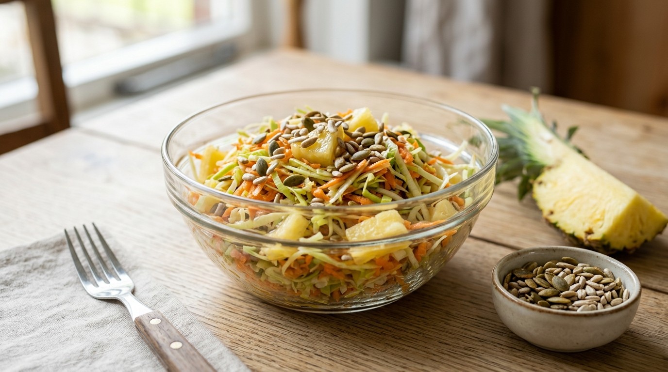 Preiwortel-salade met Ananas