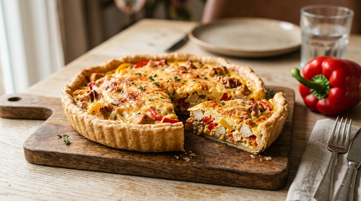 Quiche kip en Paprika