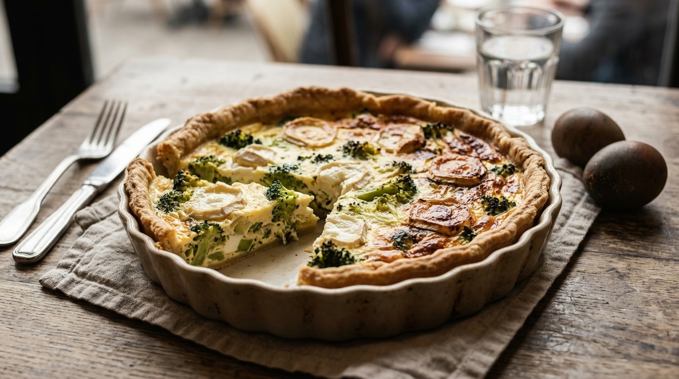 Quiche Loraine met Broccoli en Geitenkaas