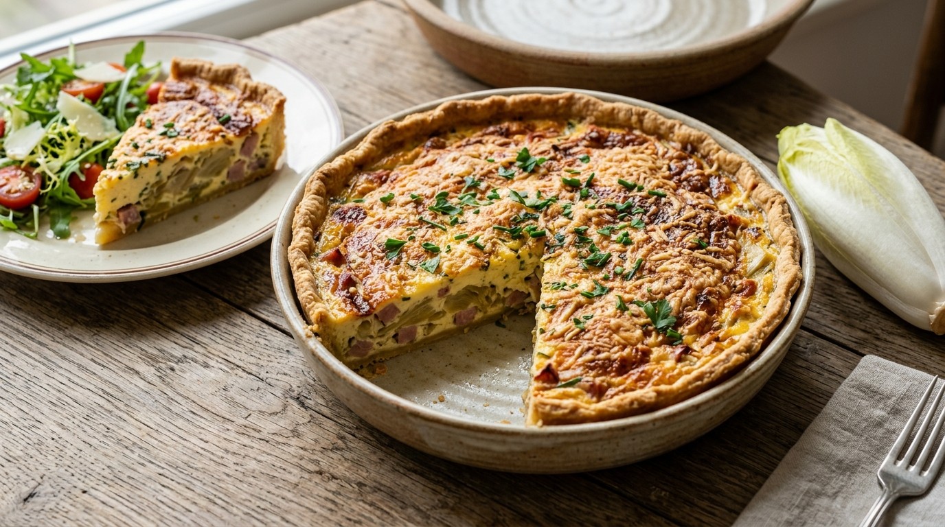 Quiche met Witlof en ham