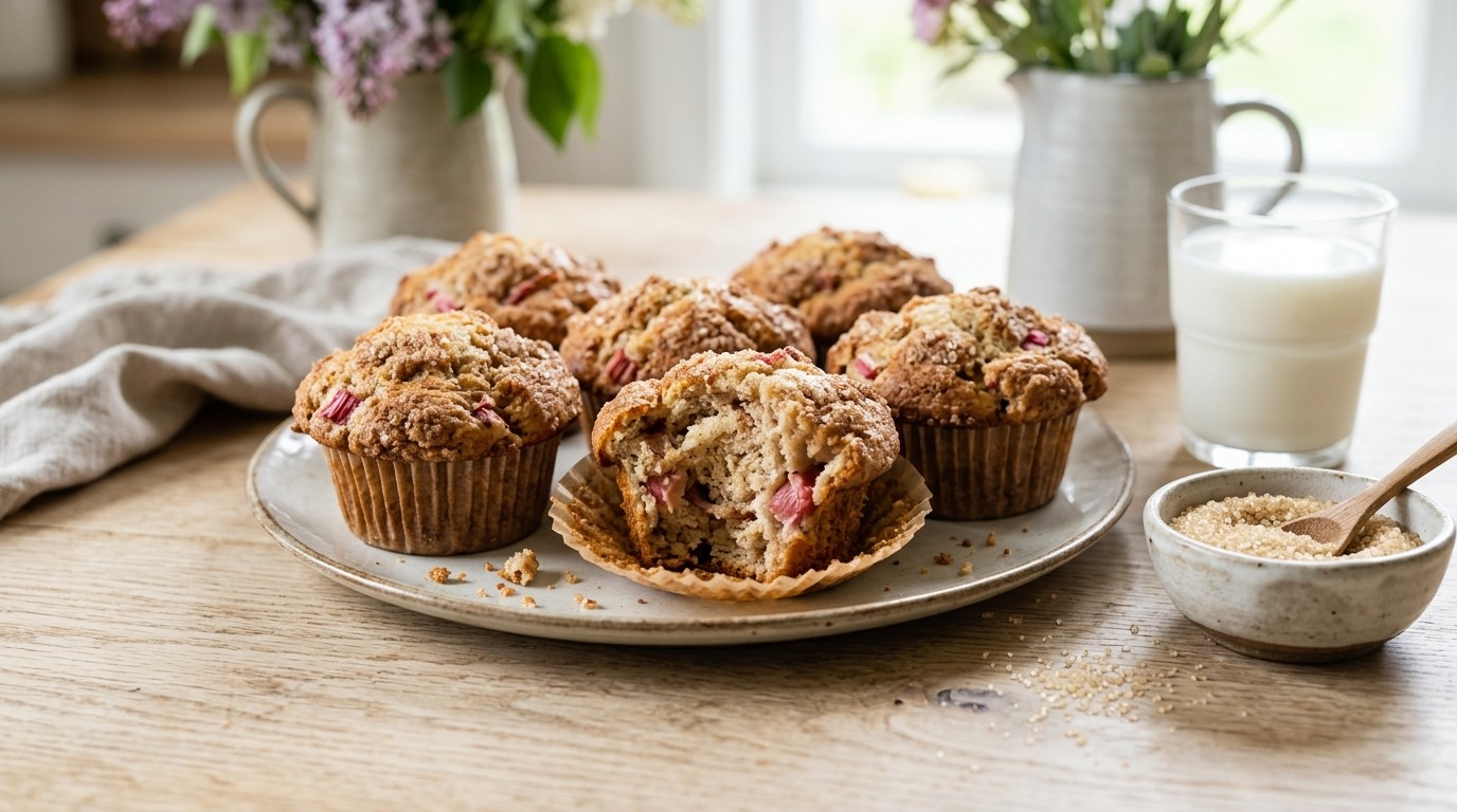 Rabarber-kaneel Muffins