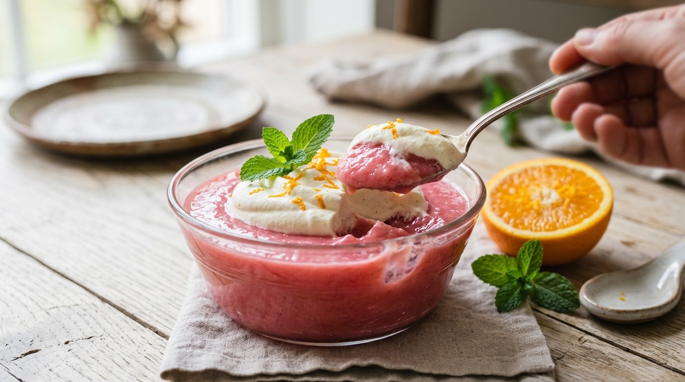 Rabarberpudding met Slagroom recept Rabarberpudding met Slagroom recept