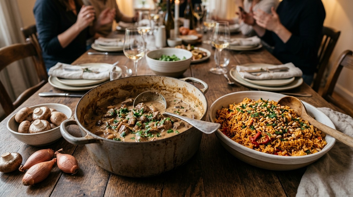 Ragout met Paprika- Pestorijst Voor 10 Personen