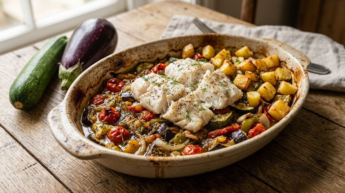 Ratatouille met Koolvis
