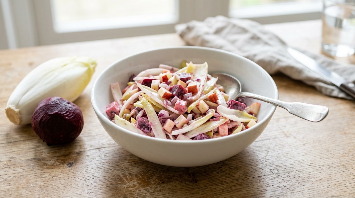Rauwe Witlofsalade recept Rauwe Witlofsalade recept