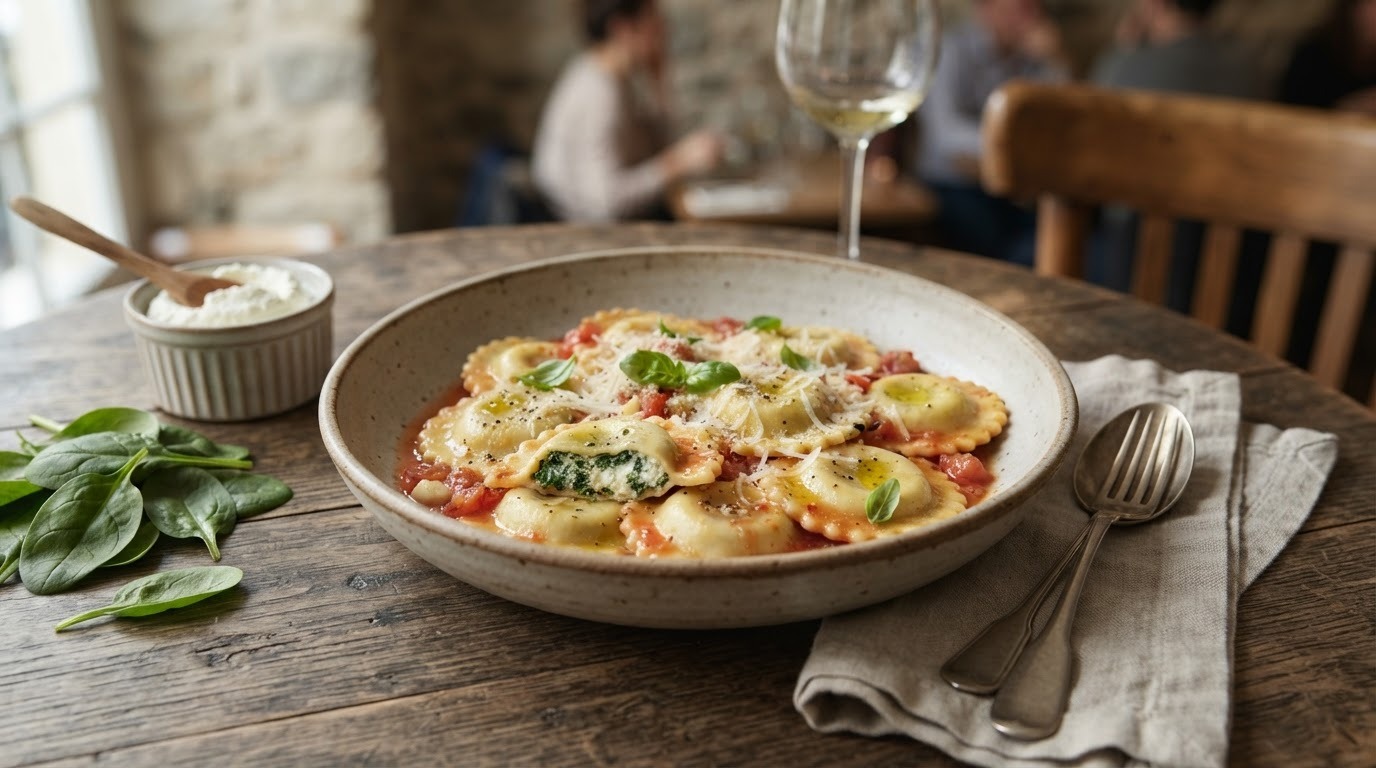 Ravioli met Spinazie