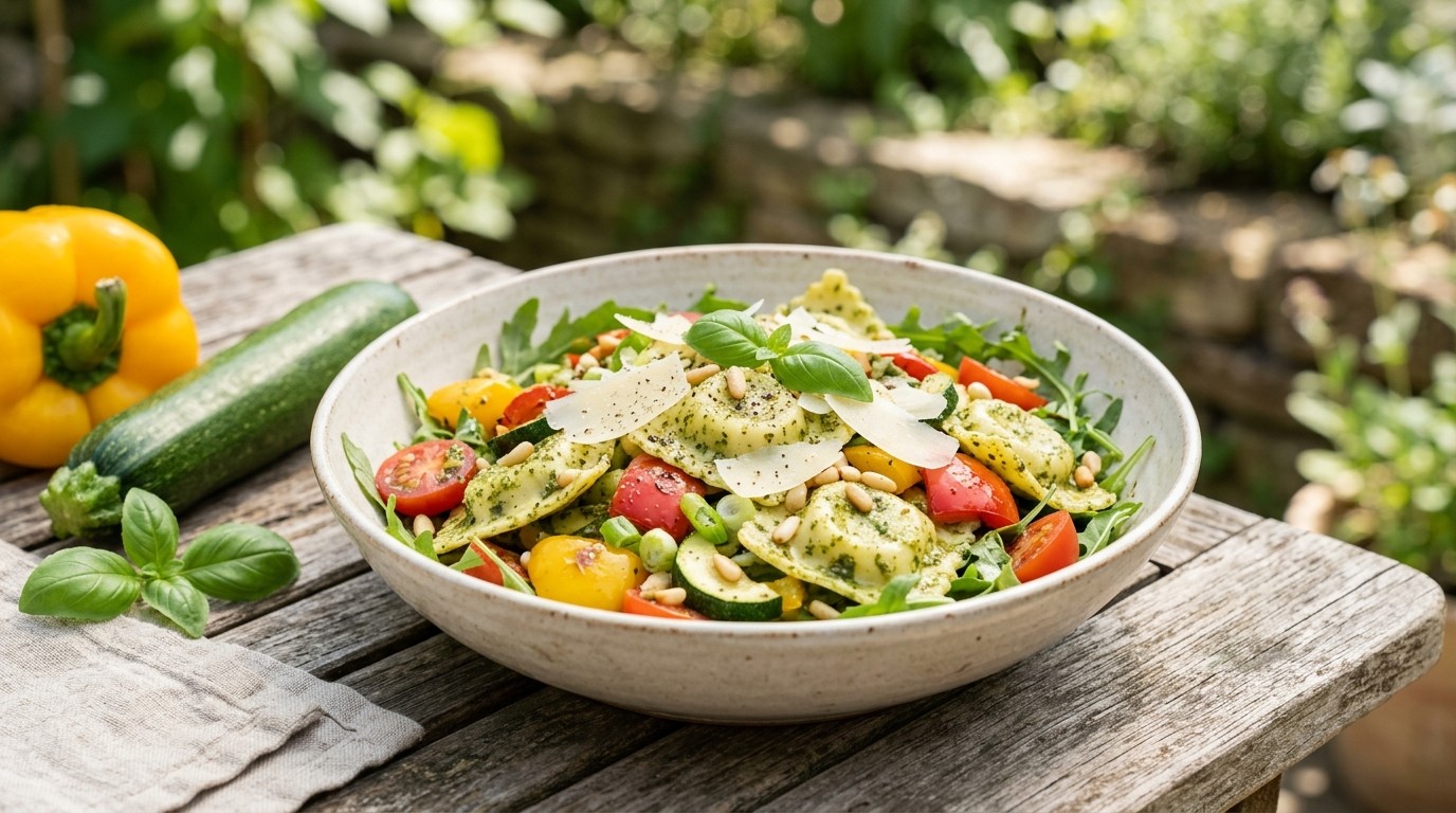 Raviolisalade met Pesto