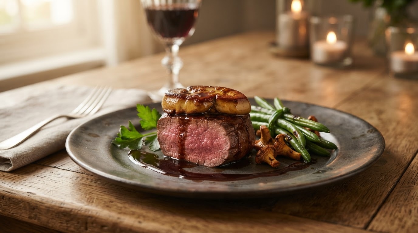 Reefilet met Ganzenlever en Portsaus recept Reefilet met Ganzenlever en Portsaus recept