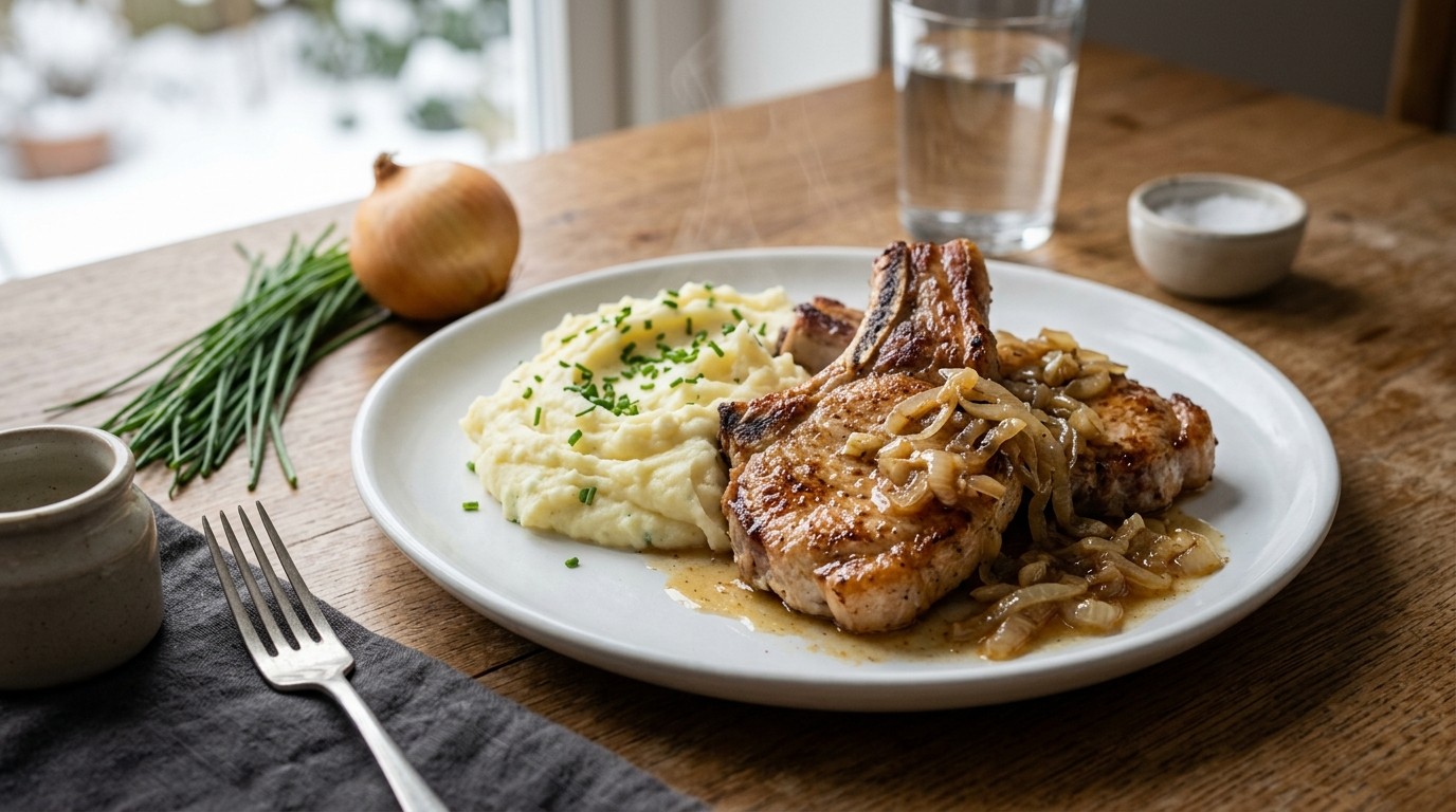 Ribcarbonade met Frisse Aardappelpuree recept Ribcarbonade met Frisse Aardappelpuree recept